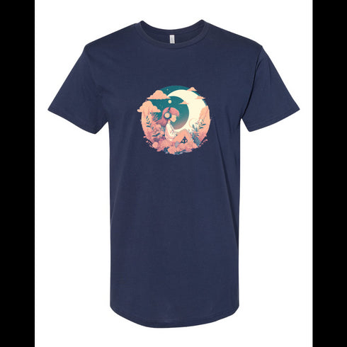 BELLA CANVAS MEN'S LONG BODY URBAN TEE 3006 Maiden in the flowers under the moon